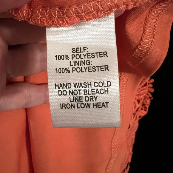 🍊 Lulus Orange Halter Lace Mini Dress | size Small - Picture 8 of 9